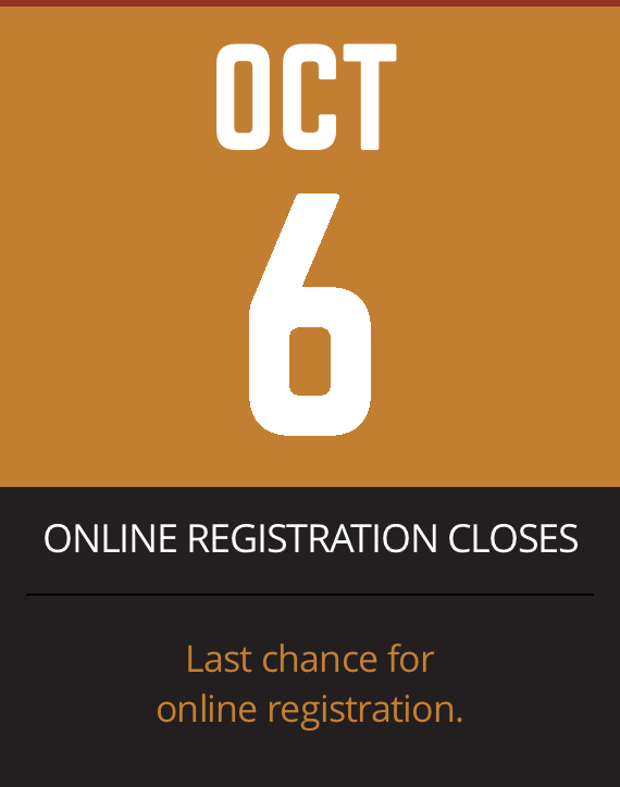 Online registration closes