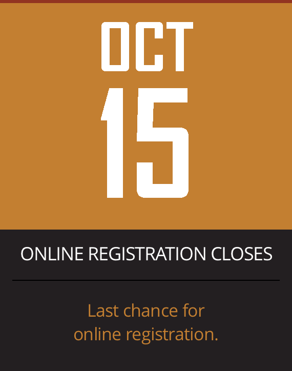 Online registration closes