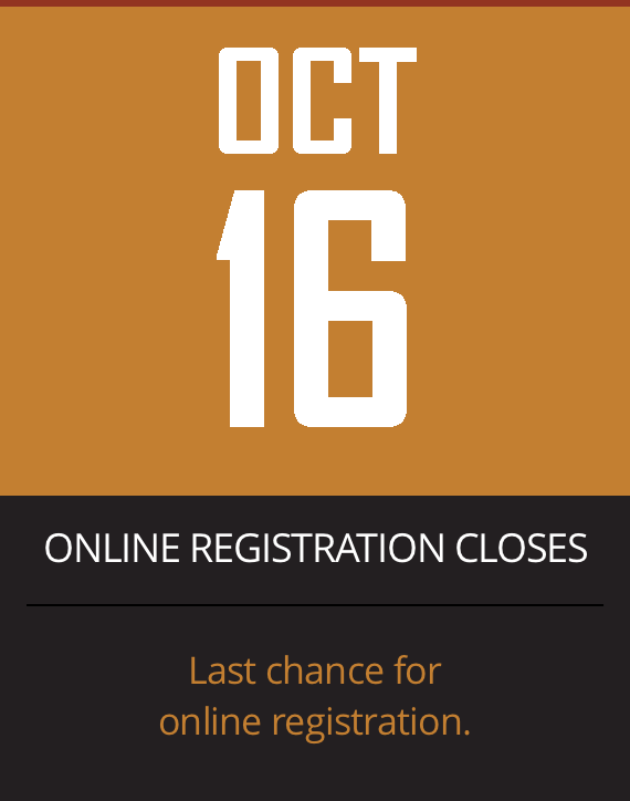 Online registration closes